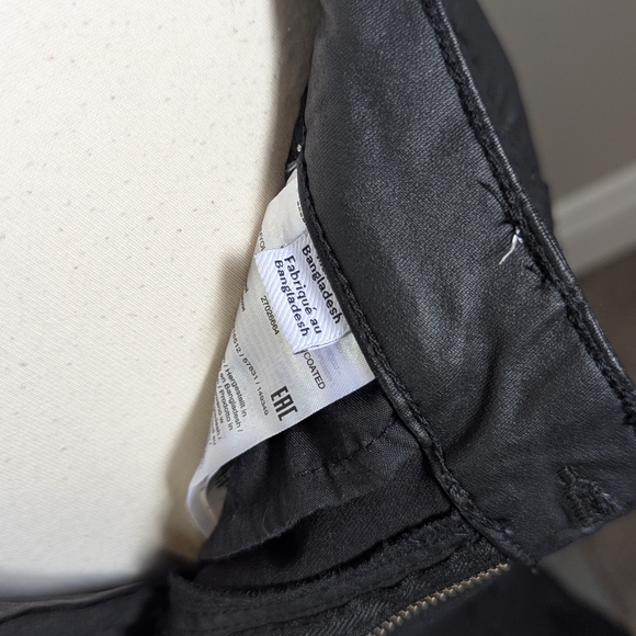 Noisy May Black Wide Leg Waxed Cargo Pants Utility Tactical NWT New With Tags - Picture 11 of 13